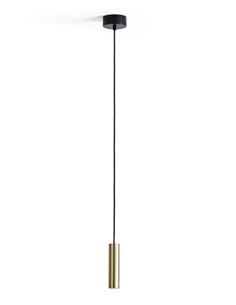 Lámpara colgante Maru - Aromas - Lámpara minimalista forma cilíndrica, LED 3150K, Acabado: oro mate