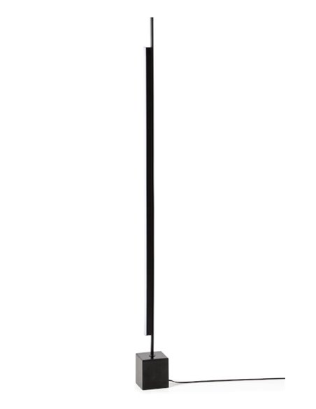 Lámpara de pie Coln - Aromas - Lámpara LED de pie lineal, regulable, minimalista, color negro