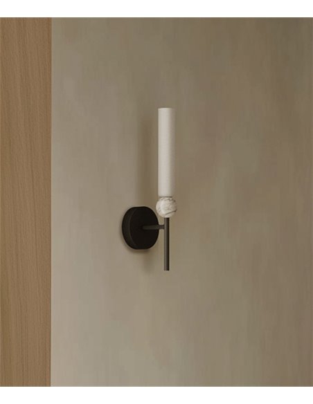 Aplique de pared Delie - Aromas - Lámpara decorativa LED 2700K, Mármol+vidrio soplado