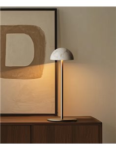Lámpara de mesa Dussa – Aromas – Lámpara de mármol en 3 acabados, LED 2700K