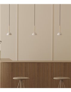 Lámpara colgante Dussa – Aromas – Lámpara de techo de mármol, altura ajustable, LED, regulable Dali-Push