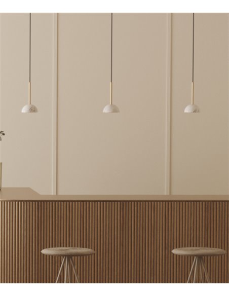 Lámpara colgante Dussa – Aromas – Lámpara de techo de mármol, altura ajustable, LED, regulable Dali-Push Lámpara colgante Dussa – Aromas – Lámpara de techo de mármol, altura ajustable, LED, regulable Dali-Push