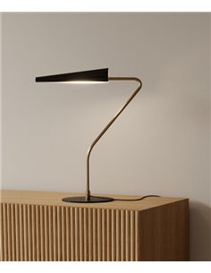 Lámpara de mesa Bion – Aromas – Lámpara decorativa negra+oro, Regulable, LED 2700K