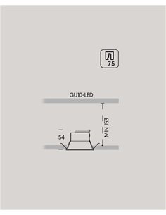Lámpara empotrable de techo Kono 1 - Onok - Diseño redondo, GU10