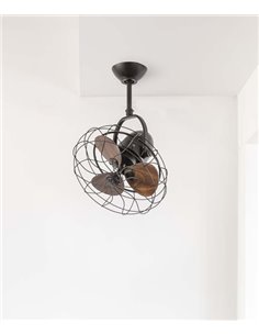 Ventilador de techo Keiki - Faro - Ventilador pequeño y orientable, estilo industrial