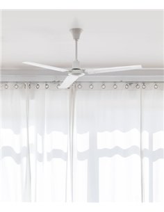 Ventilador de techo Indus - Faro - Ventilador sin luz blanco para habitaciones medianas