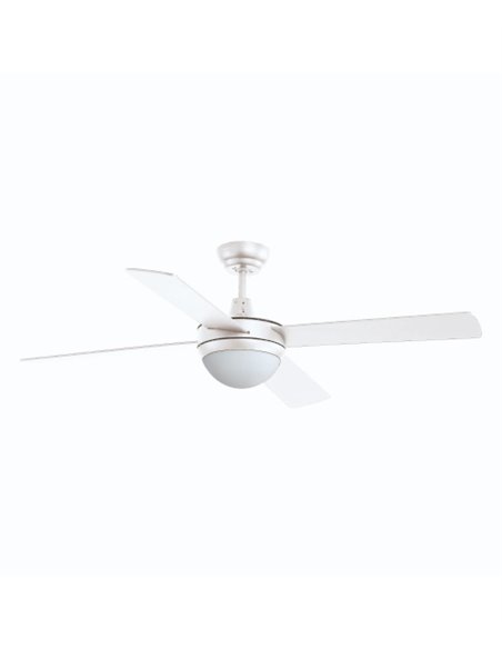 Ventilador de techo con luz Nick - Exo - Novolux Lighting - Ventilador moderno blanco, 3 velocidades