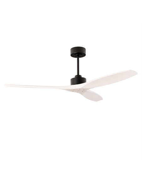 Ventilador de techo sin luz Stem Evo - FORLIGHT - Ventilador de madera blanca, motor DC
