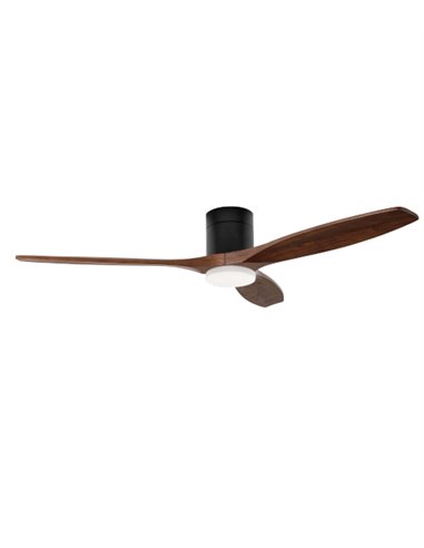 Ventilador de techo Stem Evo - FORLIGHT - Ventilador con luz con palas de madera oscura