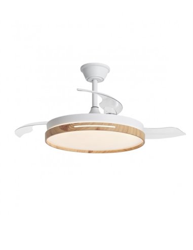 Ventilador de techo con luz Mini Togo - AJP - 3 palas, motor DC, LED regulable 