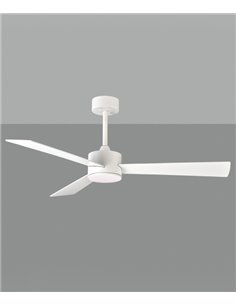 Ventilador de techo con luz Shamal - ACB - Palas reversibles blanco/haya, LED regulable 2
