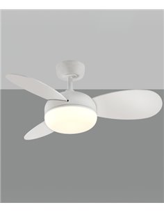 Ventilador de techo con luz Bise - ACB - Ventilador con palas reversibles, LED regulable 2