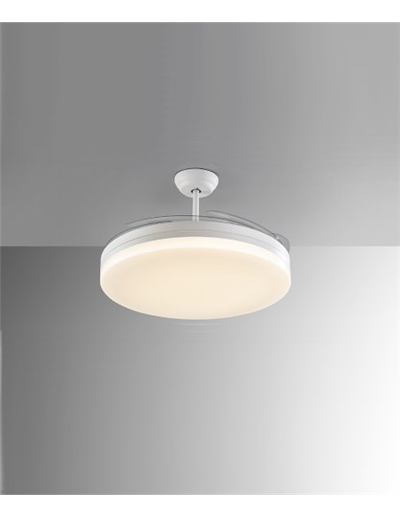 Ventilador de techo con luz Vento - Schuller - Ventilador LED con palas retráctiles