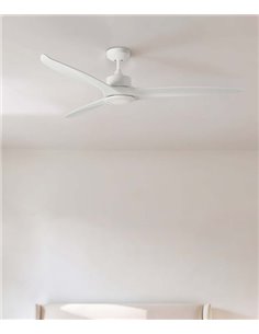 Ventilador de techo con luz blanco con motor DC Tonic - Faro