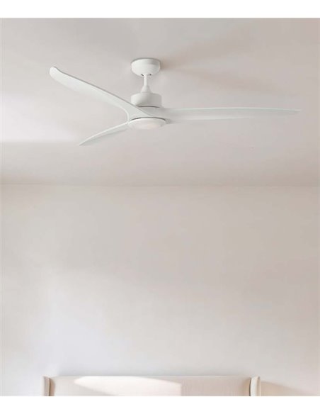 Ventilador de techo con luz blanco con motor DC Tonic - Faro