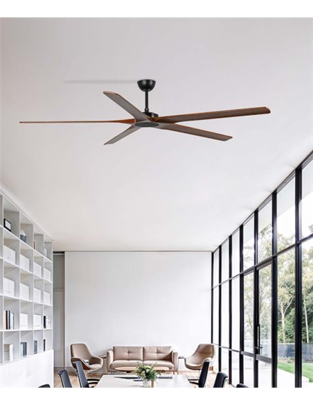 Ventilador de techo Bigwood 20 XL - Faro - Palas de madera FSC nogal