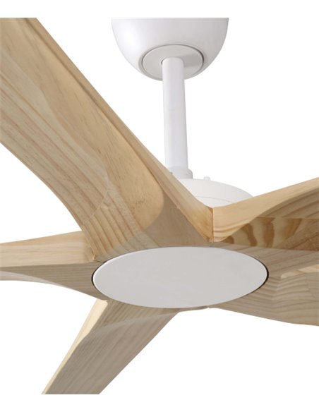 Ventilador de techo Bigwood 20 XL - Faro - Palas de madera FSC de pino, motor DC