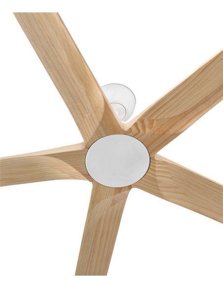 Ventilador de techo Bigwood 20 XL - Faro - Ventilador Smart Tuya, palas de madera de pino