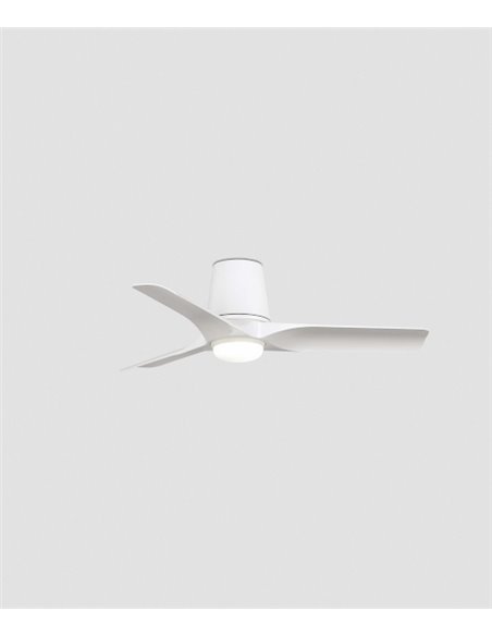 Ventilador de techo con luz Hey Tub LED S - Faro - Diseño blanco, motor DC
