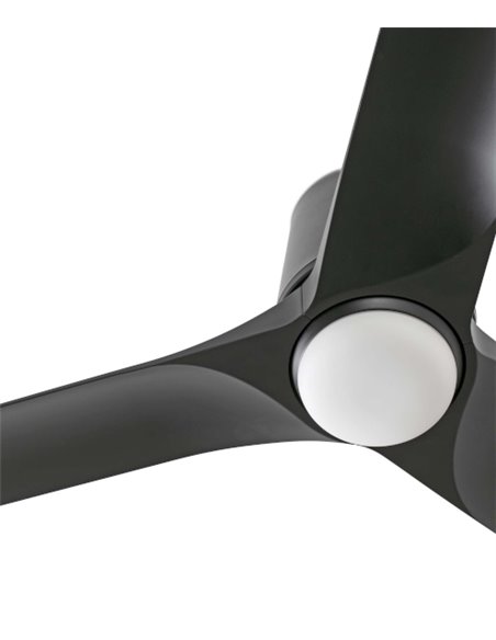 Ventilador de techo con luz Hey Tub LED S - Faro - Madera oscura, motor DC