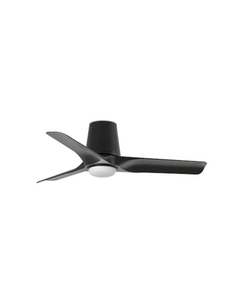 Ventilador de techo con luz Hey Tub LED S - Faro - Madera oscura, motor DC