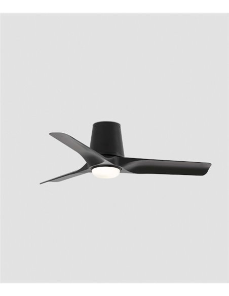 Ventilador de techo con luz Hey Tub LED S - Faro - Madera oscura, motor DC