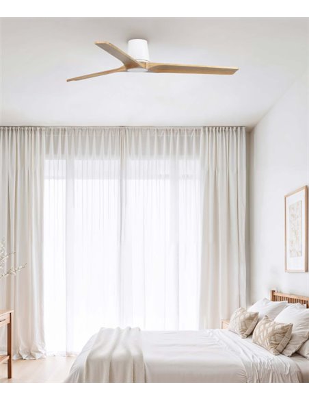 Ventilador de techo sin luz Heywood Tub L - Faro - Ventilador DC con palas de pino