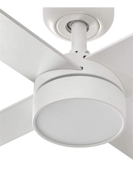 Ventilador de techo con luz Rudder L LED  - Faro - Ventilador DC con palas reversibles blanco/fresno