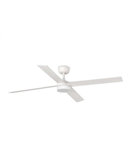 Ventilador de techo con luz Rudder L LED  - Faro - Ventilador DC con palas reversibles blanco/fresno