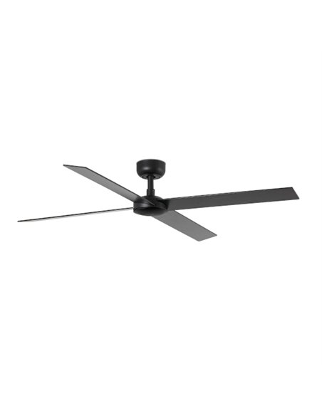 Ventilador de techo Rudder L - Faro - Palas reversibles negro/nogal