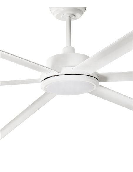 Ventilador de techo con luz Rotterdam 20 XL LED - Faro - Ventilador DC blanco, tamaño grande