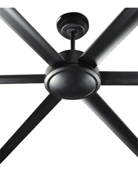 Ventilador de techo Rotterdam 20 XL - Faro - Ventilador DC negro, tamaño industrial