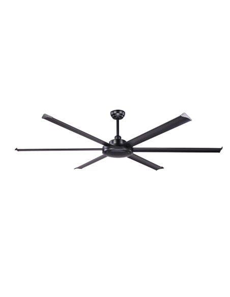 Ventilador de techo Rotterdam 20 XL - Faro - Ventilador DC negro, tamaño industrial