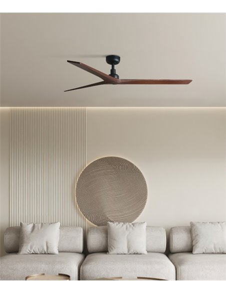 Ventilador de techo Klim L Smart - Faro - Palas de nogal oscuro