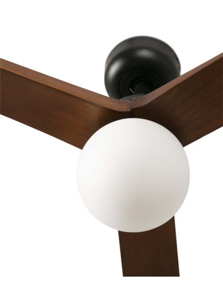 Ventilador de techo con luz Klim Smart L - Faro - Ventilador DC, palas nogar oscuro