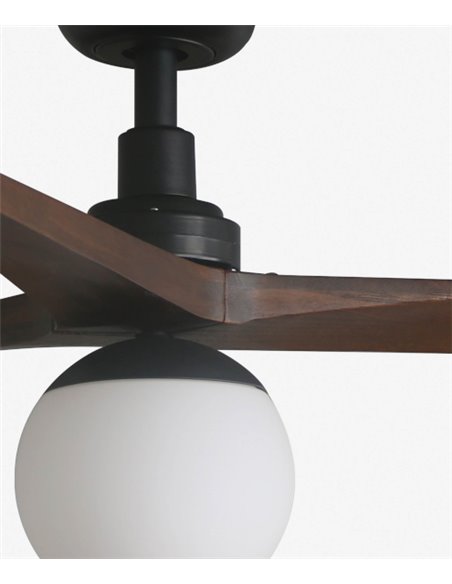 Ventilador de techo con luz Klim Smart L - Faro - Ventilador DC, palas nogar oscuro