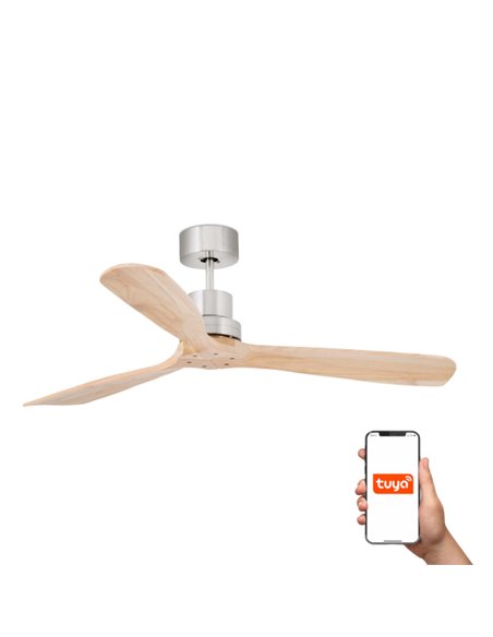 Ventilador de techo Lantau Smart L - Faro - Ventilador DC sin luz, palas de pino