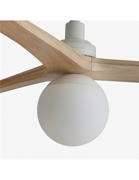 Ventilador de techo con luz Klim Smart M - Faro - Ventilador DC con palas de pino