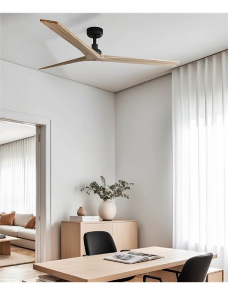 Ventilador de techo sin luz KLIM Smart L - Faro - Ventilador DC, palas de pino