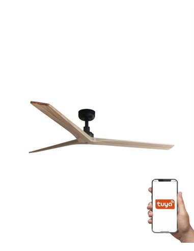 Ventilador de techo sin luz KLIM Smart L - Faro - Ventilador DC, palas de pino