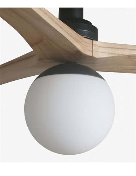 Ventilador de techo con luz Klim Smart S - Faro - Ventilador moderno DC, palas de pino