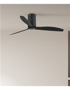 Ventilador de techo sin luz Mini Tube Fan M - Faro - Ventilador DC negro mate