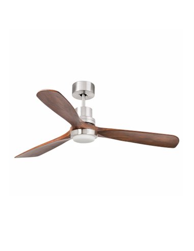 Ventilador de techo con luz Lantau L - Faro - Ventilador DC de nogal