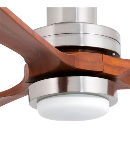 Ventilador de techo con luz Lantau L - Faro - Ventilador DC de nogal