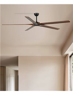 Ventilador de techo Bigwood 20 XL - Faro - Ventilador Smart sin luz de madera plywood