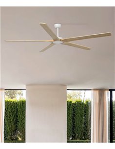 Ventilador de techo Bigwood 20 XL - Faro - Ventilador Smart Tuya, palas de madera de pino
