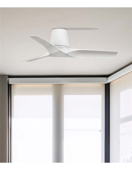 Ventilador de techo sin luz Hey Tub S - Faro - Ventilador blanco, diseño moderno