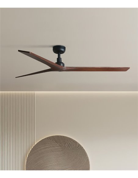 Ventilador de techo Klim L Smart - Faro - Palas de nogal oscuro