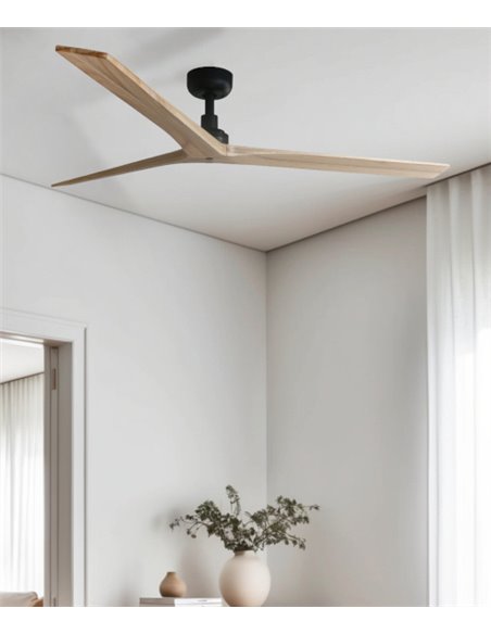 Ventilador de techo sin luz KLIM Smart L - Faro - Ventilador DC, palas de pino