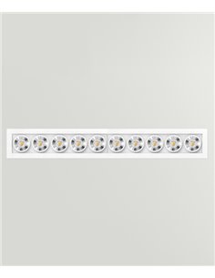 Empotrable de techo Black Foster Micro - Arkoslight - Diseño horizontal con 10 luces